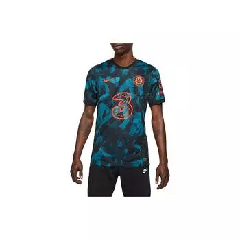 Мужские тренировочные майки с короткими рукавами для выездных игр Nike Chelsea 21-22 с цветочным принтом DB5894-468 S