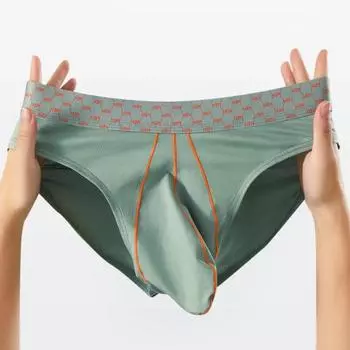 Мужские треугольные трусы с высокой эластичностью, впитывающие пот, разнообразные цвета, хлопковые трусы со средней талией для повседневной носки, сна, работы и путешествий M белый