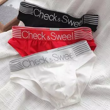 Мужские треугольные трусы-трусы, однотонные шорты с принтом, дышащие свободные трусы с широкими полями для подростков с надписью для повседневного ношения и сна 2XL чёрный