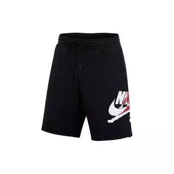 Мужские трикотажные баскетбольные шорты с логотипом Jordan Jumpman на флисовой подкладке, черные DH9509-010 L