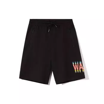 Мужские трикотажные баскетбольные шорты с принтом букв серии Li Ning Wade, черные AKSR353-1 XL