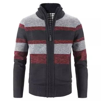 Мужские трикотажные изделия больших размеров Slim Fit свитера пальто осень зима кардиган свитера пальто модный вязаный кардиган S дубильная кора