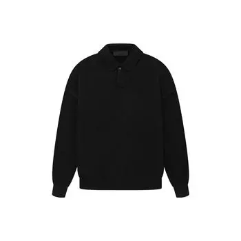 Мужские трикотажные рубашки-поло Fear of God Essentials темно-черного цвета 192SP232180F XL