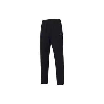 Мужские трикотажные спортивные брюки с логотипом Li Ning Fitness Series, черные, AKLT979-1 M