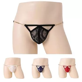 Мужские трусики, прозрачные прозрачные трусики с Т-образной спинкой