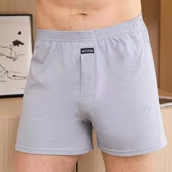 Мужские трусики, тонкие защитные, трогающие кожу, популярные хлопковые шорты, трусы, повседневная одежда M чёрный