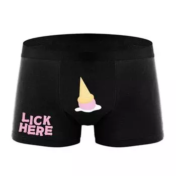 Мужские трусики Varsbaby с забавным рисунком, тонкие, модные трусики S чёрный