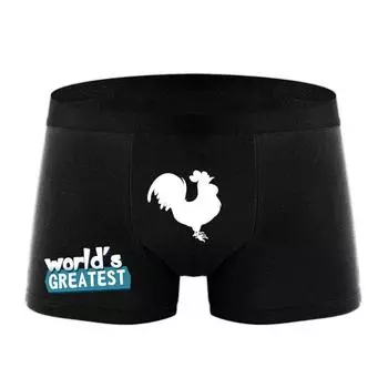 Мужские трусики Varsbaby с забавным рисунком, тонкие, модные трусики S чёрный