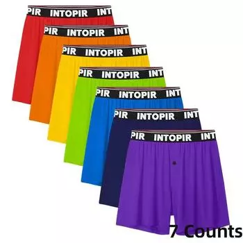 Мужские трусы 7 шт./компл., трусы-боксеры, эластичный пояс, нижнее белье, свободные, удобные шорты, трусы-боксеры на пуговицах L