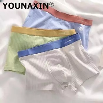 Мужские трусы больших размеров, нижнее белье, трусы-боксеры, модные дышащие трусы-боксеры для подростков, однотонные нижние шорты L XL 2XL 3XL 4XL 5XL L чёрный