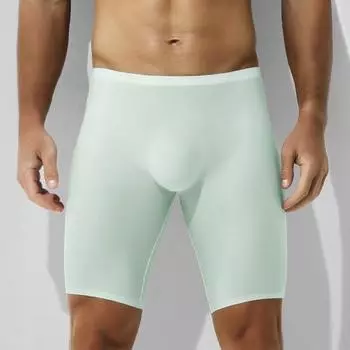 Мужские трусы-боксеры, эластичные, со средней талией, дышащие, летние, из ледяного шелка, шорты, однотонные, U-образные, бесшовные трусы XXXL королевский синий