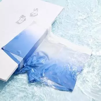 Мужские трусы-боксеры, дышащие, из ледяного шелка, U-образные, с градиентным рисунком, бесшовные трусы, повседневная одежда XL