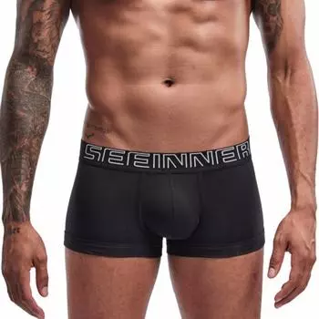 Мужские трусы-боксеры из хлопка с нитками SE605PJ XL серый