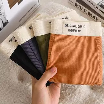 Мужские трусы-боксеры из хлопка в стиле ретро на осень/зиму — антибактериальные дышащие шорты для подростков и мальчиков