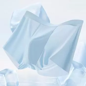 Мужские трусы-боксеры из ледяного шелка со средней посадкой и широким поясом, ультратонкие шорты из ледяного шелка, нижнее белье, однотонные U-выпуклые трусики L темно-серого