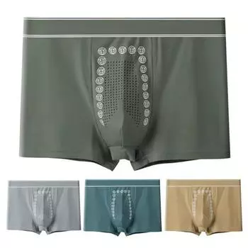 Мужские трусы-боксеры из сетки с карманом-выпуклостью, тонкие, бесшовные, хлопковые, со средней талией, с высокой эластичностью, однотонные, влагоотводящие, мужские трусы, повседневное спортивное нижнее белье XL чёрный