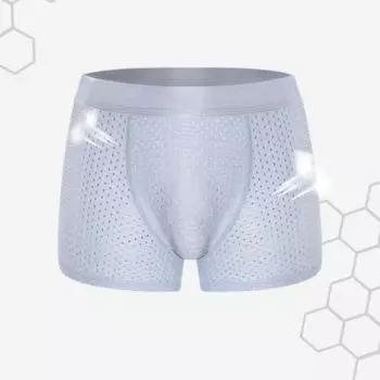 Мужские трусы-боксеры с подтяжкой ягодиц, однотонные шорты с подкладкой, увеличивающие бедра, дышащее сетчатое нижнее белье XXL