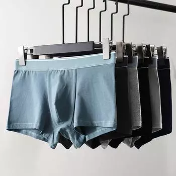 Мужские трусы-боксеры с U-образным выпуклым дизайном из дышащей сетчатой ткани L зелёный