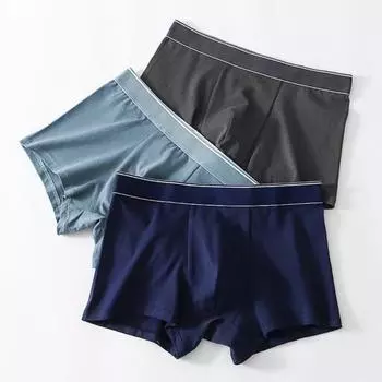 Мужские трусы-боксеры с U-образным выпуклым дизайном, дышащие сетчатые трусы с эластичным поясом, шорты, трусы L темно-синий