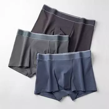 Мужские трусы-боксеры с внутренним слоем, расширенным поясом, дышащие, в стиле пэчворк, цветные шорты XL темно-серого
