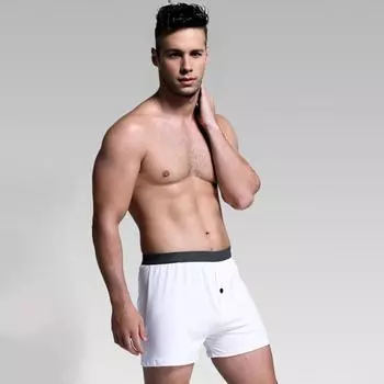 Мужские трусы-боксеры со средней посадкой, эластичным поясом и пуговицами спереди, U-образные выпуклые шорты, удобные трусики для сна, повседневная одежда XL королевский синий