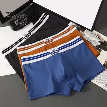 Мужские трусы-боксеры средней посадки с 3D-вырезом и U-образным дизайном, дышащие шорты-трусы в стиле пэчворк, удобные трусики L коричневый