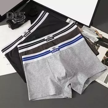 Мужские трусы-боксеры средней посадки с 3D-вырезом и U-образным дизайном, дышащие шорты-трусы в стиле пэчворк, удобные трусики L темно-серого