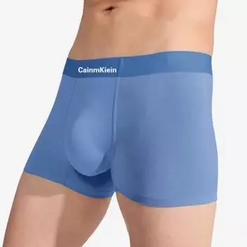 Мужские трусы-боксеры средней посадки с эластичной талией, дышащие шорты, трусы с буквенным принтом и U-образными выпуклыми формами, повседневные L серый/зелёный