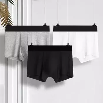 Мужские трусы-боксеры средней посадки U-образной формы из модальной ткани, мягкие, удобные, эластичные, непромокаемые трусы-шорты, не впитывающие пот 2XL белый