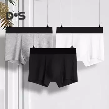 Мужские трусы-боксеры средней посадки U-образной формы из модальной ткани, мягкие, удобные, эластичные, непромокаемые трусы-шорты, не впитывающие пот L серый
