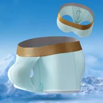 Мужские трусы-боксеры Yousheng, средняя посадка, эластичный пояс, U-образные выпуклые шорты, однотонные, дышащие, гладкие линии, быстросохнущие трусы L