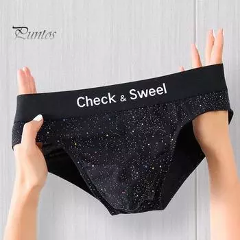 Мужские трусы-брифы Slim Fit с высокой эластичностью в горошек, с низкой посадкой, эластичным поясом, дышащее, гладкое нижнее белье L красный