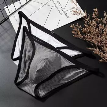 Мужские трусы GTOPX с заниженной талией, узкими краями, удобными U-образными складками и большим карманом Large серый