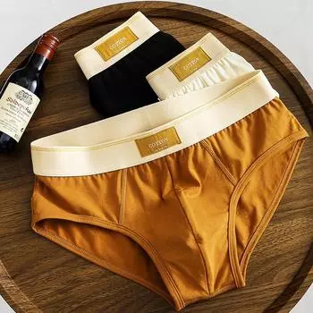 Мужские трусы из чистого хлопка с широкой талией, мягкие, дышащие, влагоотводящие, нижнее белье, трусы 2XL чёрный