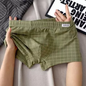 Мужские трусы Мужские брюки Домашние брюки Трусы Толстые брюки Свободные боксеры Дышащие боксеры Мужское свободное нижнее белье M темно-синий