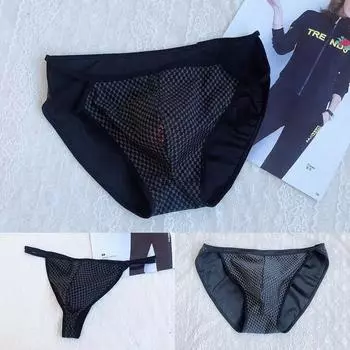 Мужские трусы мужские нижнее белье женское белье с низкой талией сетка XL