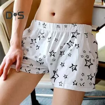 Мужские трусы, нижнее белье с принтом, свободные трусы-боксеры с эластичной резинкой на талии 2XL темно-синий