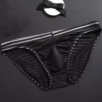 Мужские трусы однотонные полосатые бесшовные сетчатые мужские трусы для ношения под одеждой XL