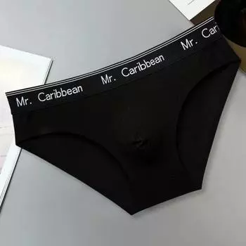Мужские трусы с 3D выпуклым дизайном и широким поясом, трусики с буквенным принтом, дышащие изогнутые мужские трусы, нижнее белье