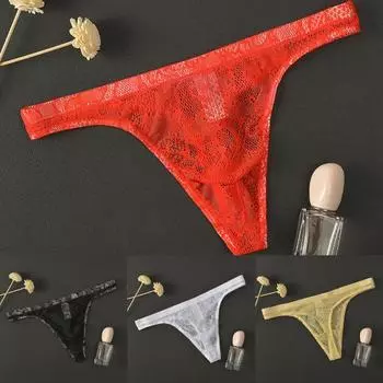 Мужские трусы с кружевной отделкой, дышащая сетка, быстросохнущие, с низкой талией, облегающие, бесшовные, влагоотводящие M