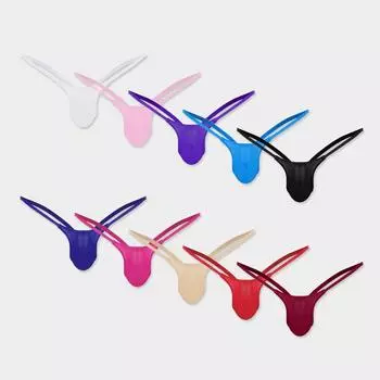 Мужские трусы с открытой спиной, трусы с низкой талией, стринги, 10 шт., нижнее белье-стринги L