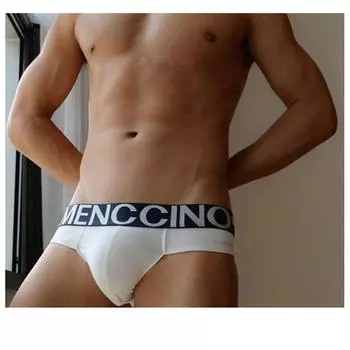Мужские трусы с принтом, эластичные дышащие хлопковые трусы, мужское нижнее белье M чёрный