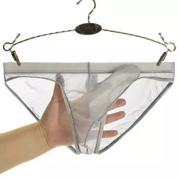 Мужские трусы с сетчатым принтом «нос слона» с облегающим кроем, средней талии, прозрачные, эластичные XL