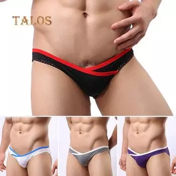 Мужские трусы с сетчатыми отверстиями, нижнее белье, удобные сексуальные облегающие короткие трусы с глубоким вырезом XL