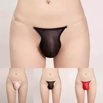 Мужские трусы, сексуальные стрейч-стринги, дышащие трусы