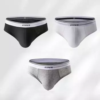 Мужские трусы, широкий пояс, модальные трусы со средней посадкой, дышащее быстросохнущее бесшовное нижнее белье с 3D вырезом L белый