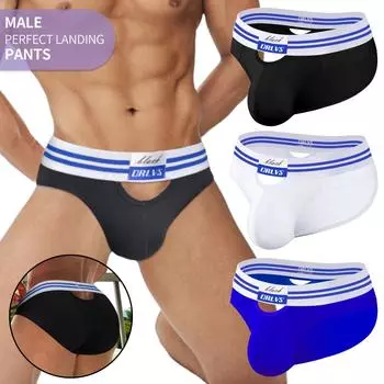 Мужские трусы-слипы с U-образным вырезом, сексуальное нижнее белье с низкой посадкой для мужчин, удобные трусы, модальные, мягкие, мужские, ледяной шелк, трусы-бикини M