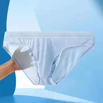 Мужские трусы средней посадки, эластичные, облегающие, дышащие, однотонные, сетчатые, сексуальное нижнее белье, ежедневное L