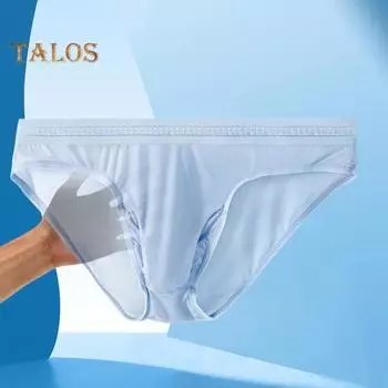 Мужские трусы средней посадки, эластичные, облегающие, дышащие, однотонные, сетчатые, сексуальное нижнее белье, повседневная одежда M