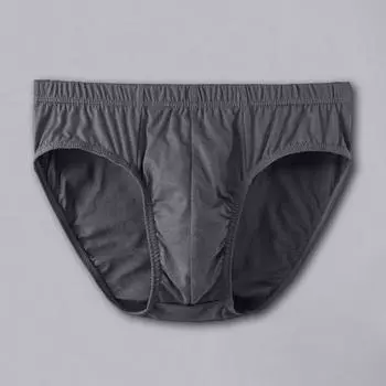 Мужские трусы средней посадки с эластичным поясом, однотонное нижнее белье, удобное, дышащее, облегающее, эластичное XL чёрный